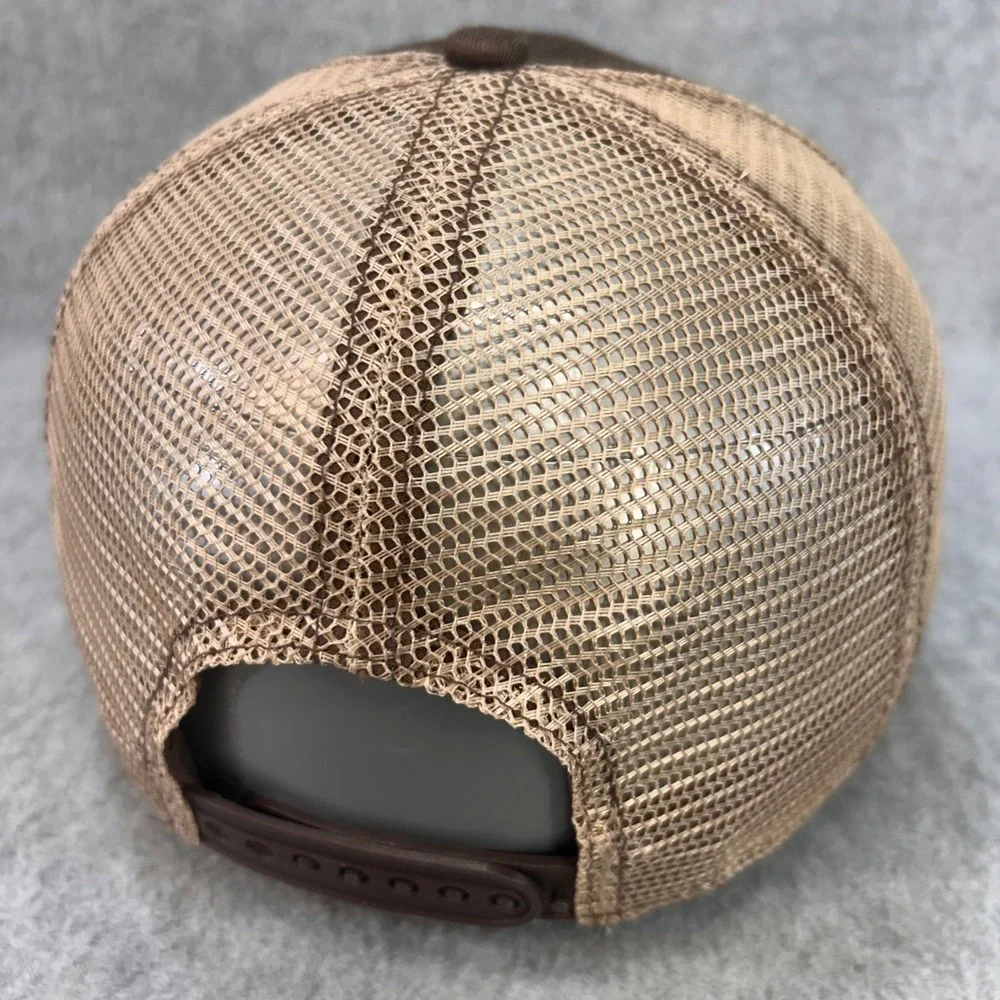 Backwoods Moonshine Mens Brown Infinity Trucker Hat Snapback Mesh Cap OSFM
